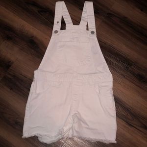 The Children’s Place White Denim Short Overalls